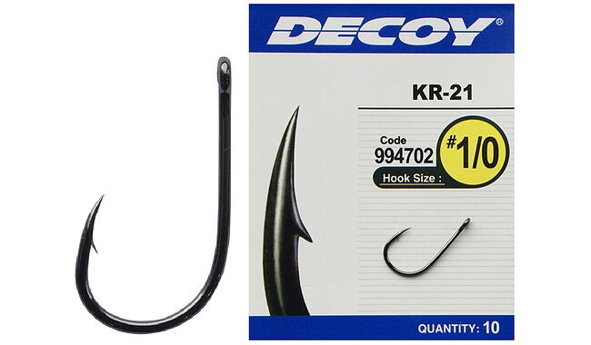 Гачок Decoy KR-21 Black Nickeled #4 (12 шт/уп) - фото 1