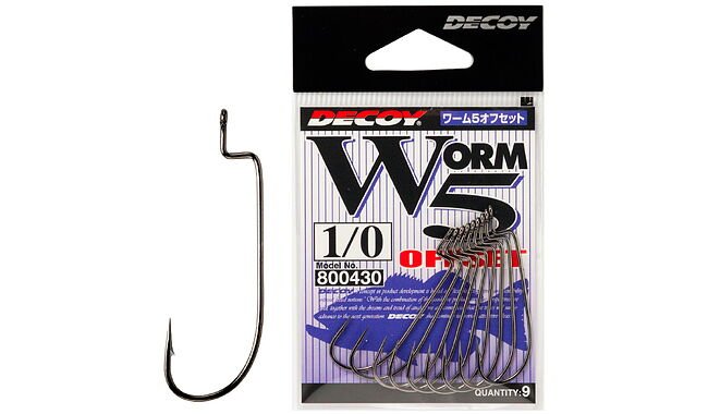 Гачок Decoy Worm5 Offset #1 (9 шт/уп) - фото 1