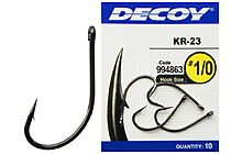 Гачок Decoy KR-23 Black Nickeled #1/0 (10 шт/уп) - фото 1