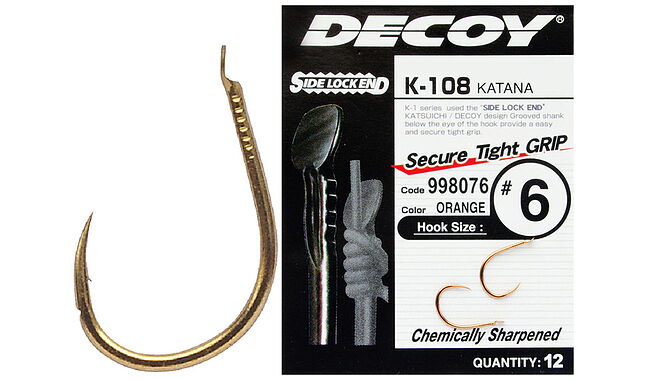 Крючок Decoy K-108 Katana 10 12 шт - фото 1