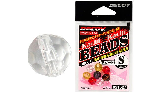 Намистина Decoy B-1 Kachi-Kachi Beads M (9 шт/уп) к:прозорий - фото 1
