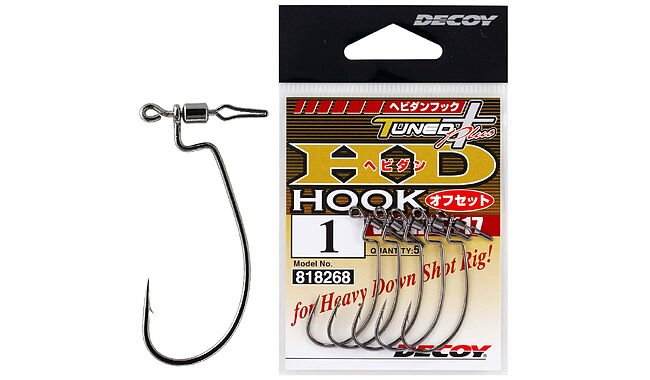 Крючок Decoy Worm117 HD Hook Offset 3/0 4 шт - фото 1