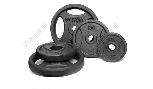 Скамья для жима RN-Sport ReadMeBlack + 125 кг дисков и 4 грифа - дополнительное фото 1