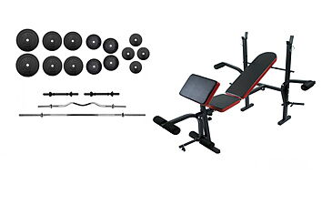 Лава для жиму складана RN-Sport з тягою + Штанга 4 грифи 100 кг