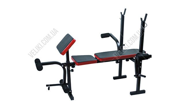 Лава для жиму складана RN-Sport з тягою + Штанга 4 грифи 100 кг - дополнительное фото 1