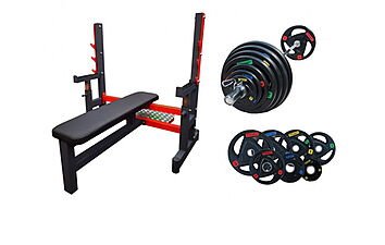 Скамья для жима RN High Quality + штанга 100 кг