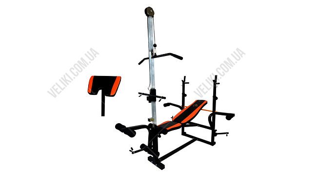 Лава для жиму RN-Sport + Металеві диски 65 кг + 4 грифи - дополнительное фото 1