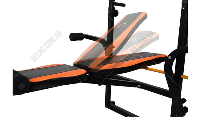 Лава для жиму RN-Sport + Металеві диски 65 кг + 4 грифи - дополнительное фото 2