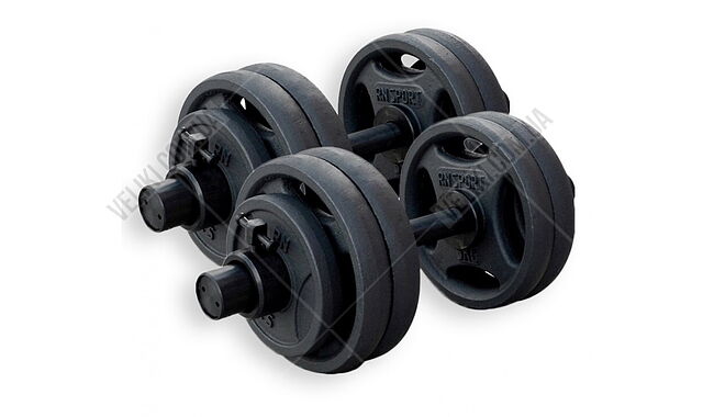 Скамья для жима RN-Sport black rock + гантели по 31 кг - дополнительное фото 2