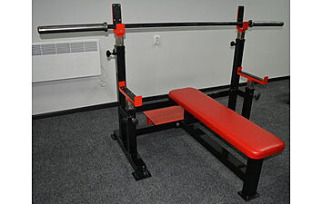 Скамья для жима RN-Sport горизонтальная со страховкой