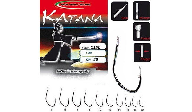 Гачок Maver Amo Katana 1150A №14 (20шт/уп) - фото 1