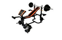 Скамья для жима WCG 0020 + Набор штанга и гантели на 60 кг - фото 1