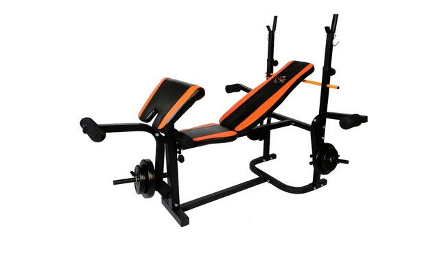 Скамья для жима WCG 0020 + Набор штанга и гантели на 60 кг - дополнительное фото 6