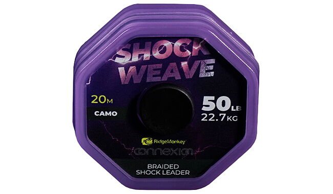 Шоклідер RidgeMonkey Connexion Shock Weave Braided Shock Leader 20m 50lb/22.7kg - фото 1