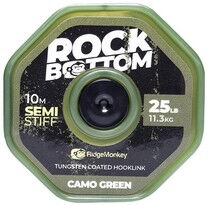 RidgeMonkey Connexion Rock Bottom Tungsten Semi Stiff Coated Hooklink 10 м 25lb