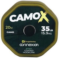 RidgeMonkey Connexion CamoX Stiff Coated Hooklink 20 м 35lb/15,9 кг
