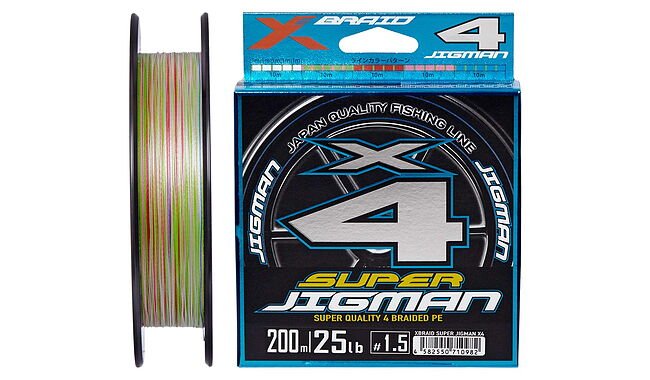 Шнур YGK X-Braid Super Jigman X4 200 м #2,0/0,235 мм 30lb/13,5 кг - фото 1