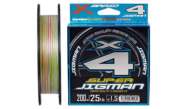 Шнур YGK X-Braid Super Jigman X4 200m #2.0/0.235mm 30lb/13.5kg - фото 1