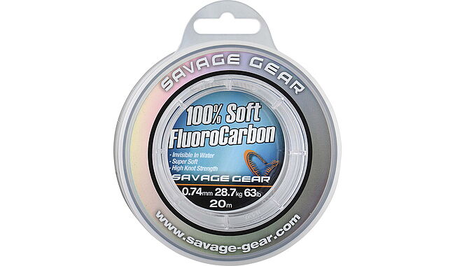 Флюорокарбон Savage Gear Soft Fluorocarbon 20m 0.60mm 21.6kg Clear - фото 1