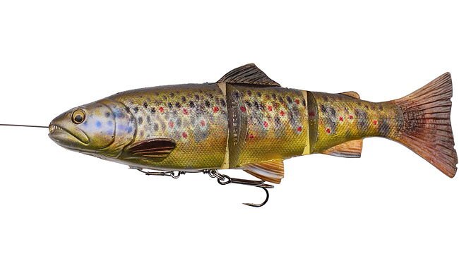 Силікон Savage Gear 4D Line Thru Trout MS 200mm 98.0g #03 Dark Brown Trout - фото 1