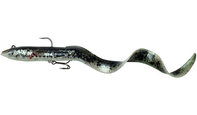 Силікон Savage Gear 4D Real Eel 300mm 80.0g Olive/Pearl PHP - фото 3