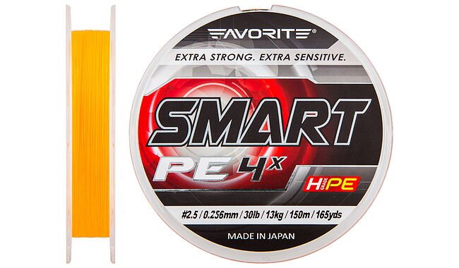 Шнур Favorite Smart PE 4x 150 м #2,5 0,256 мм 13 кг - фото 1