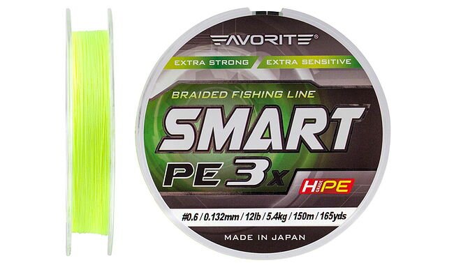 Шнур Favorite Smart 3x 150м (l.green) #0.6/0.132mm 12lb/5.4kg - фото 2