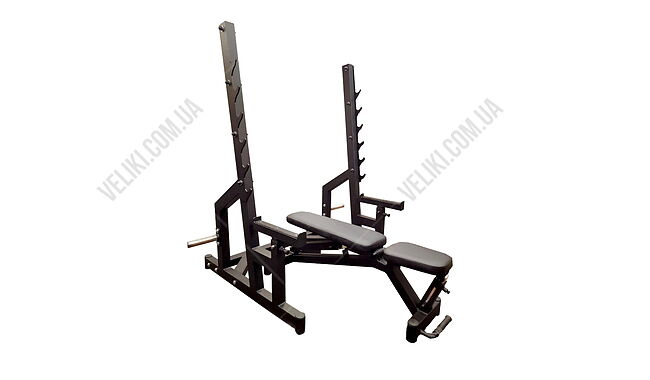 Скамья RN-Sport Black Rock + Стойка Black Rock + Штанга 105 кг - дополнительное фото 5