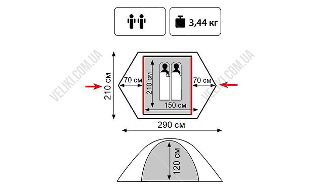 Намет Tramp Lite Hunter 2 - дополнительное фото 1