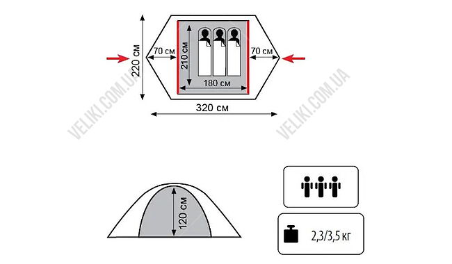Палатка Tramp Lite Hunter 3 - дополнительное фото 2