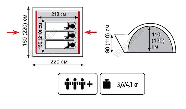 Палатка Tramp Lite Wonder 2 - дополнительное фото 2