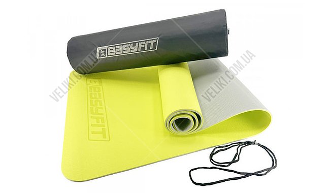 Коврик для фитнеса и йоги EasyFit TPE+TC 6 мм - дополнительное фото 3
