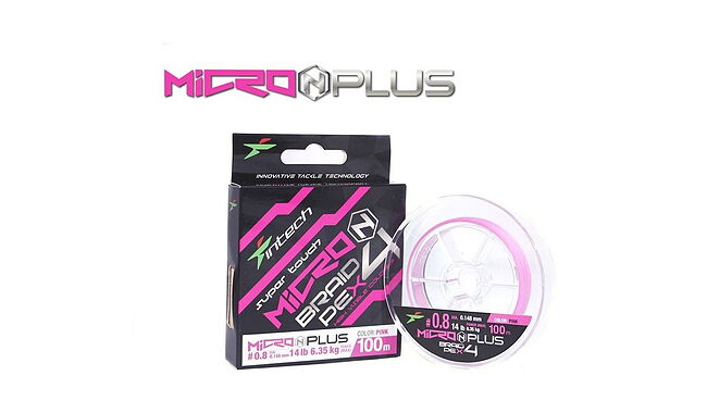 Шнур Intech MicroN Plus PE X4 100 м #0,8 6,35 кг - фото 1