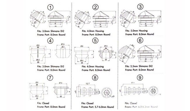 Заглушки и направляющие в раму Jagwire - дополнительное фото 1