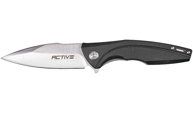 Ніж Active Varan Black, сталь - 3Cr13, руків’я - G-10, довжина клинка - 86 мм, довжина загальна - 200 мм, звичайна різальна кромка - фото 1