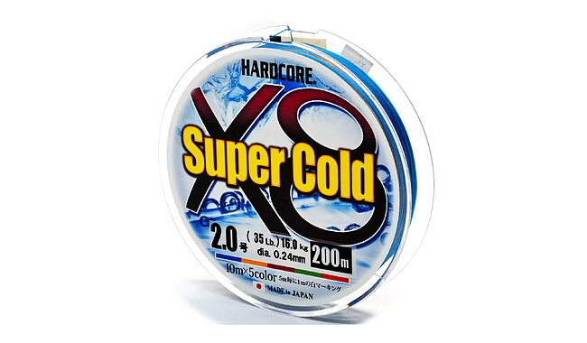 Шнур Duel Hardcore Super Cold X8 200 м #2 0,24 мм 16 кг - фото 1