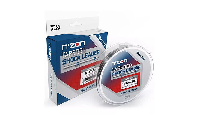 Шок-лидер Daiwa N`Zon Tapered Shock Leader 5х10 м 0,22-0,30 мм - фото 1
