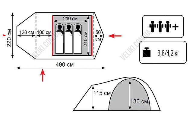 Намет Tramp Lite Twister 3 - дополнительное фото 2