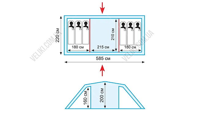 Палатка Tramp Brest 6 (V2) - дополнительное фото 1