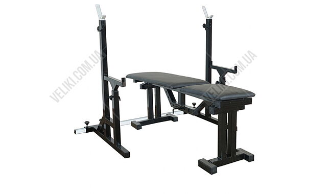 Лава для жиму RN-Sport 090 + Стійка UM 0150 + Штанга RN-Sport Quatro 105 кг - дополнительное фото 1