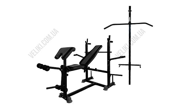 Лава для жиму WCG 0090 + Тяга + Бруся + Набір HARD штанга 128 КГ - дополнительное фото 1