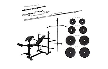 Скамья для жима WCG 0090 + Набор HARD штанга 148 КГ