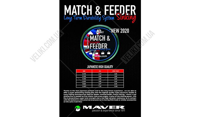 Волосінь Smart Match&Feeder Sinking 150m 0.260mm 7.25kg - дополнительное фото 1