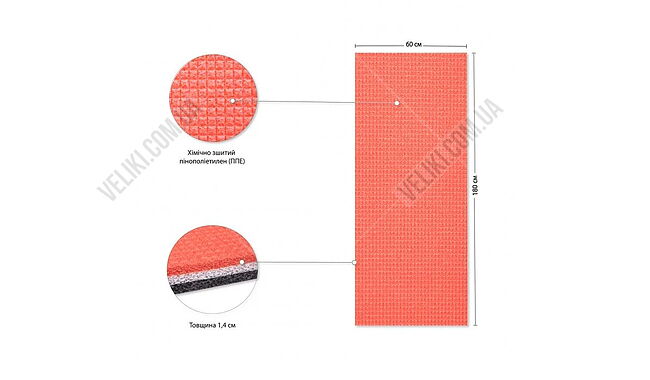 Коврик для фитнеса IVN IV-4407 15 мм - дополнительное фото 2