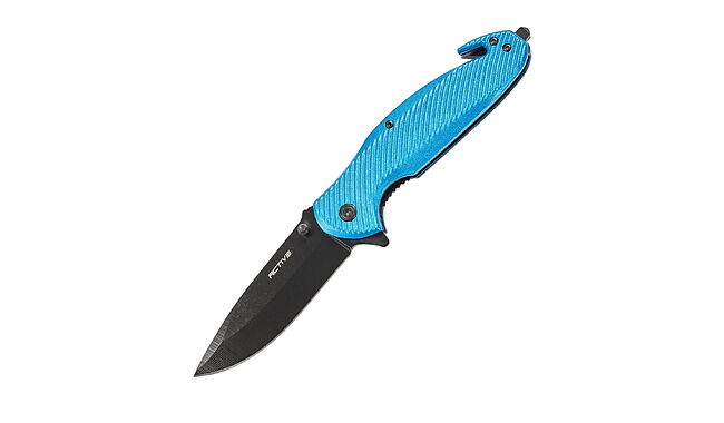 Ніж Active Birdy blue, сталь - 3Cr13MoV, руків’я - алюміній , довжина клинка - 90 мм, довжина загальна - 210 мм - фото 1