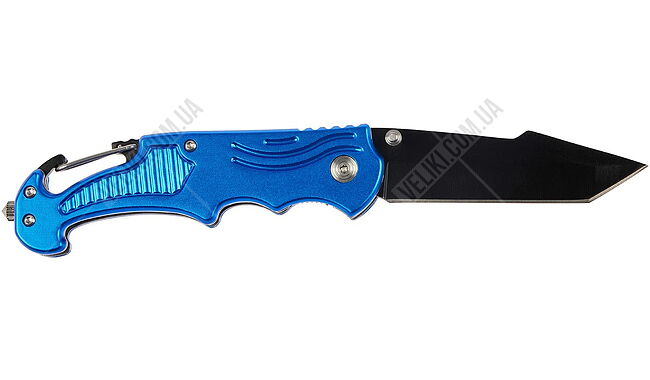 Ніж Active Satellite Blue, Марка сталі - 420, Матеріал руків’я - алюміній, Довжина загальна - 202 мм, Довжина клинка - 80 мм. Вага - 125 г - дополнительное фото 1