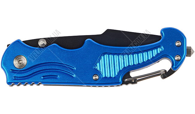 Ніж Active Satellite Blue, Марка сталі - 420, Матеріал руків’я - алюміній, Довжина загальна - 202 мм, Довжина клинка - 80 мм. Вага - 125 г - дополнительное фото 2