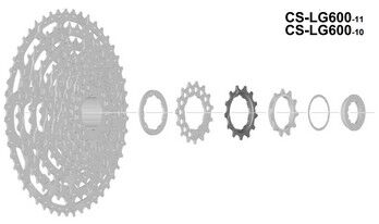 Зірка касети Shimano CS-LG600 13T
