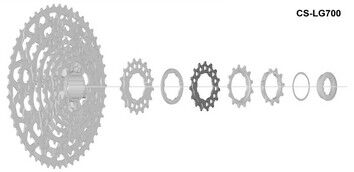 Зірка касети Shimano CS-LG700 15T