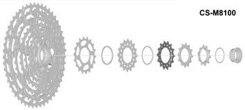 Зірка касети Shimano CS-M8100 14T